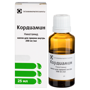 Кордиамин капли для приёма внутрь 25% флакон-капельница 25мл