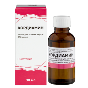 Кордиамин капли для приема внутрь 250мг/мл флакон 30мл