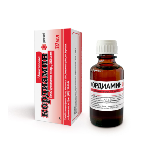 Кордиамин капли для приёма внутрь 250мг/мл флакон-капельница 30мл