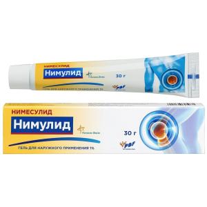 Нимулид гель для наружного применения 1% туба 30г