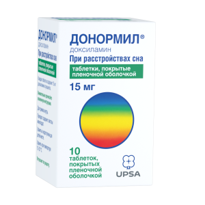 Донормил таблетки покрытые плёночной оболочкой 15мг №10