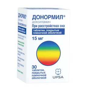 Донормил таблетки покрытые плёночной оболочкой 15мг №30