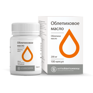 Облепиховое масло капсулы 200мг №100