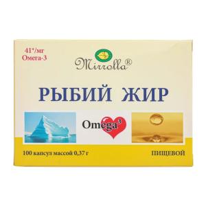 Рыбий жир Мирролла пищевой капсулы массой 370мг №100 