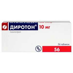 Диротон таблетки 10мг №56