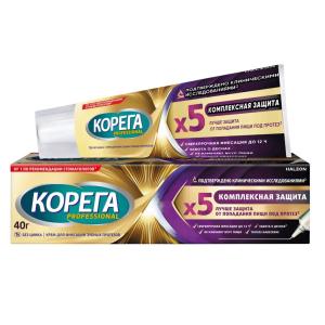 Корега Professional Комплексная защита крем для фиксации зубных протезов туба 40г