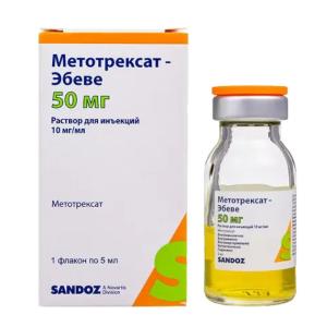 Метотрексат-Эбеве раствор для инъекций 10мг/мл флакон 5мл №1
