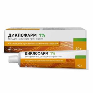 Диклофарм гель для наружного применения 1% туба 90г