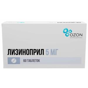 Лизиноприл таблетки 5мг №60