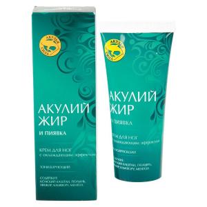 Акулий жир и пиявка крем для ног с охлаждающим эффектом 75мл