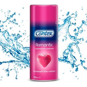 Гель-смазка Contex Romantic с ароматом клубники 100мл