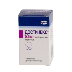 Достинекс таблетки 0,5мг №8
