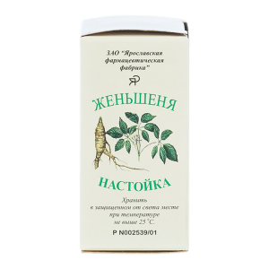 Женьшеня настойка 25мл флакон-капельница. и/у 