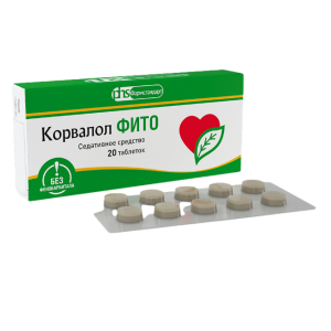 Корвалол Фито таблетки 1,16мг+28мг+16,4мг №20