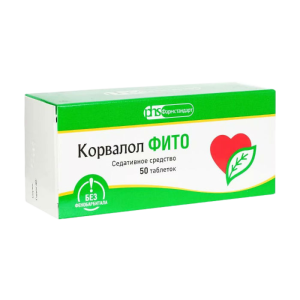 Корвалол Фито таблетки 1,16мг+28мг+16,4мг №50