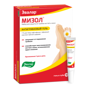 Мизол Эвалар гель антигрибковый для ногтей и кожи 10г 