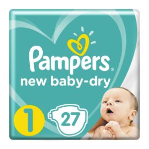 Pampers New Baby-Dry 1 подгузники 2-5кг №27 