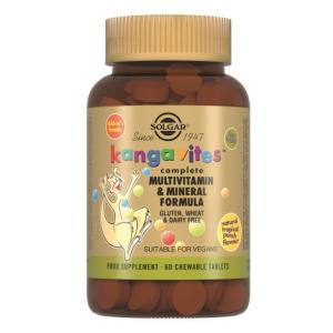 Солгар Кангавитес с мультивитаминами и минералами таблетки жевательные со вкусом тропических фруктов №60