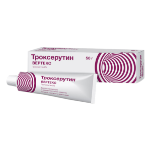 Троксерутин Вертекс гель для наружного применения 2% туба 50г 