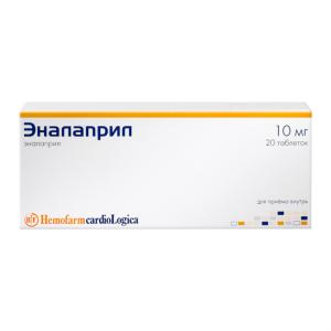 Эналаприл таблетки 10мг №20 (отпуск 10шт)