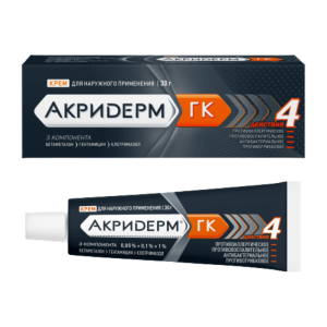Акридерм ГК крем для наружного применения 0,05%+0,1%+1% туба 30г