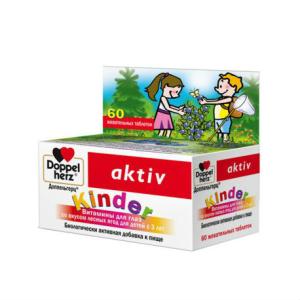 Доппельгерц актив Kinder Витамины для глаз для детей с 3 лет таблетки жевательные со вкусом лесных ягод №60