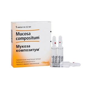 Мукоза композитум раствор для внутримышечного и подкожного введения гомеопатический ампулы 2,2мл №5