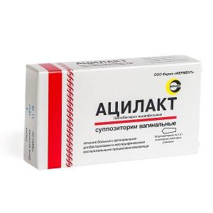 Ацилакт суппозитории вагинальные №10
