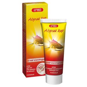 Акулий жир и лавр благородный крем для ног при шишках на пальцах усиленный туба 75мл