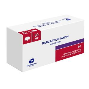 Валсартан Канон таблетки покрытые плёночной оболочкой 80мг №90