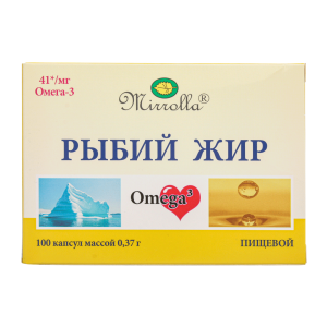 Рыбий жир пищевой мирролла капсулы №100