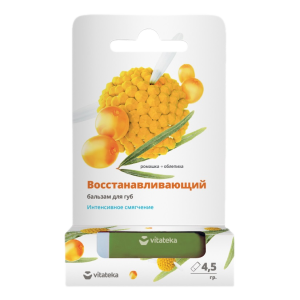Витатека Восстанавливающий бальзам для губ Ромашка и Облепиха 4,2г