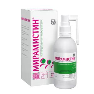 Мирамистин раствор для местного применения 0,01% флакон с распылителем 150мл