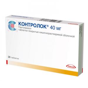 Контролок таблетки покрытые кишечнорастворимой оболочкой 40мг №28