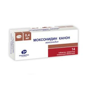 Моксонидин Канон таблетки покрытые пленочной оболочкой 0,4мг №14