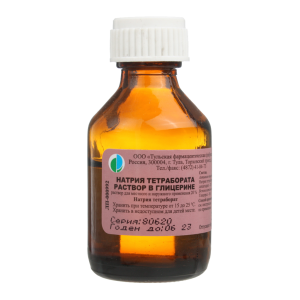 Натрия тетрабората раствор в глицерине раствор для местного и наружного применения 20% 30г