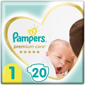 Pampers Premium Care 1 подгузники детские одноразовые 2-5кг №20