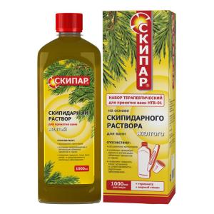 Скипар набор терапевтический для принятия ванн НТВ-01 эмульсия для ванн желтая флакон 1000мл