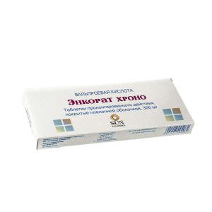 Энкорат хроно таблетки пролонгированного действия покрытые плёночной оболочкой 300мг №30