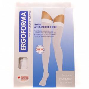 Ergoforma 227 чулки антиэмболические II класса компрессии белого цвета размер №1 (S)