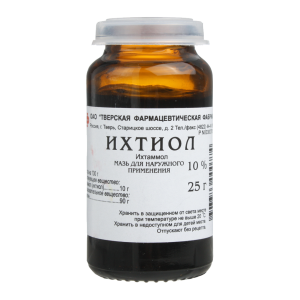 Ихтиол мазь для наружного применения 10% банка 25г 