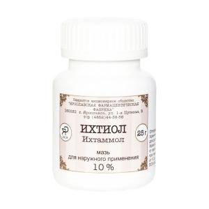 Ихтиол мазь для наружного применения 10% банка 25г 