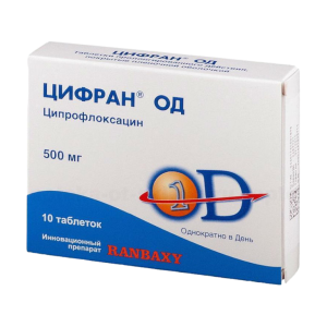 Цифран ОД таблетки пролонгированного действия покрытые плёночной оболочкой 500мг №10
