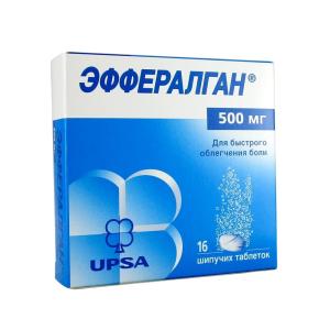 Эффералган 500мг таблетки шипучие №16