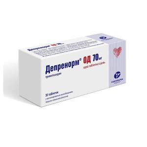 Депренорм ОД таблетки с пролонгированным высвобождением покрытые плёночной оболочкой 70мг №30