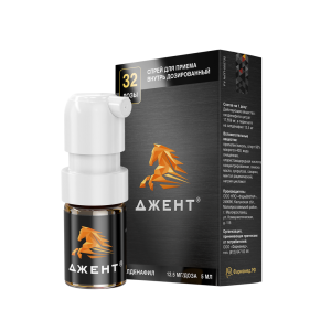 Джент спрей для приёма внутрь дозированный 12,5мг/доза флакон 5мл /32 дозы /