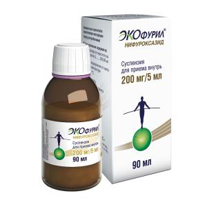 Экофурил суспензия для приема внутрь 200мг/5мл флакон 90мл