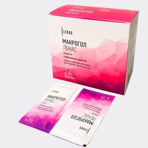 Макрогол Лекас порошок для приготовления раствора для приёма внутрь 10г пакеты №20