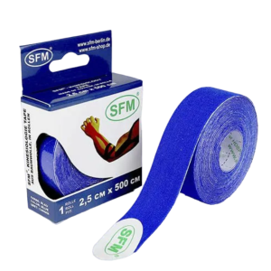 Лента кинезиологическая SFM-plaster на хлопковой основе синяя рулон 2,5х500см