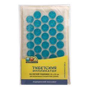 Тибетский аппликатор на мягкой подложке 12х22см магнитный синий